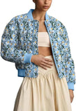 Fongt Autumn And Winter Dais Dais Dais Printing And Dye Pocket Zipper Short Flight Jacket Cotton Clothes Women WQK0501