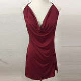 Open Deep V-neck Sexy Temperament Sleeveless Mini