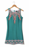 new brand 2018 summer women wear casual print sleeve free dress printed elastic