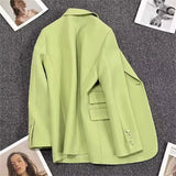 Fongt Spring And Autumn New Pink Suit Jacket Female A Button Casual Temperament Small Spring Suit Tide-Outfit