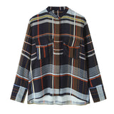 Fongt Women's Explosive Fashion Casual Pocket Shirt + Plaid Pants Set