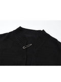Sweater Harajuku Ins Street Women 2023 Autumn Winter Cardigan Long Sleeve Fashion Casual Loose Gothic Knitwear Short