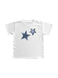 Y2K star print short sleeve