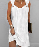 Fongt New Sleeveless Vest Elastic Solid Color Water Corrugated Jacquard
