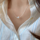 Square Shell Necklace-Outfit
