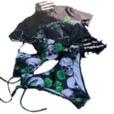 2023 New Sexy Ckus And Cinne Rose Printed Three-Piece Swimsuit Swimsuit