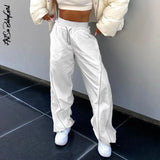Pants Wide Leg Trousers Women Sweatpants Jogging Y2k Streetwear Women Fashion Clothing Solid Cargo Pants High Waist