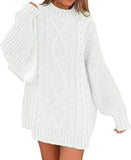 Fongt Hot Style Women's Knit Sweater Autumn And Winter Twisted Flower Long Sleeve Loose
