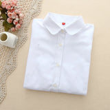 Blouses Long Sleeve Cotton Oxford Ladies Tops Office Long Sleeve Shirts Women Blusas Camisas Mujer Spring