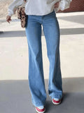Mid Waist Washed Boyfriend Jeans-Outfit