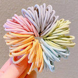 Girls Cute Colorful Basic Spiral Elastic Hair Bands Small Pigtail Hair Tie Scrunchie Rubber Band Kid Hair