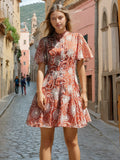 Fongt Temperament Dress Women 2025 Summer New Fashion Temperament Fresh Style Printing High-End A-Word