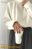 Turtleneck Knitted Sweater Women Loose Solid Soft Warm Pullover Basic Autumn Winter Jumpers Thin Streetwear
