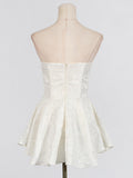 Fongt 2025 New Temperament Elegant Brae Light Luxury Pure Dress Word Collar Heavy Industry Embroidery Dress Skirt