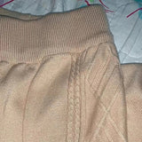 Warm Knitted Sweatpants Women's Casual High Waist Thick Harem Ankle-length Pants Korean Loose Sweater Pantalones
