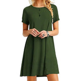 O-Neck Loose Solid Up
