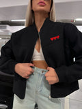Fashion Embroidered Love Short Jacket Autumn And Winter