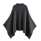 Fongt Women's Explosive Fashion Casual Asymmetric Knitted Cloak Coat