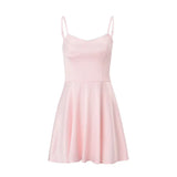 Fongt Summer New Sexy V-Collar Advanced Temperament Slim Condole Dress Fluffy Short