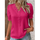 Fongt Summer New Holiday Fashion Hollow Short-Sleeved Women's