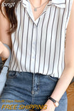 Women Shirts Summer Vest Womens Tops Chiffon Blouses for Women Sleeveless Fashion Clothes Woman Basic White Blouse