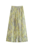 Summer Printed Cotton And Linen Shirt 4786302 Baggy Trousers Set-Outfit