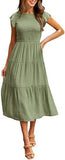 Trendy Flounced Sleeve Pleating Short-sleeved