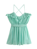 Fongt Sexy Hottie Wind 2025 Spring New Sling Design Sense Shoulder Strap Collection Waist Short