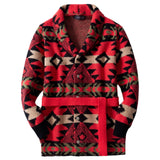 Fongt Men's Vintage Heavy-Industrial Knitted Shirt Autumn And Winter Thick Mid-Long Sweater Jacket