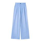 New Spring Style Pleated Front High Waist Trousers 7102528-Outfit