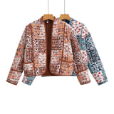 Fongt Women's ZA Summer New Street Fashion Blouse Print Temperament Cotton Coat