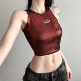 Spring 2024 New Women's Sexy Hottie Vertical Stripe Sleeve Sling Sling Small
