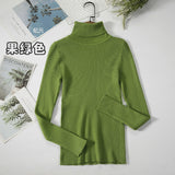 Fongt Sweater Woman With Bottom Shirt Autumn And Winter New Long Sleeves To Keep Warm Body Solid Color Knitted