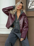 Fongt Wind Leather Jacket 2025 Autumn And Winter New Loose Coat Fashion Leather Leather New Women's Coat
