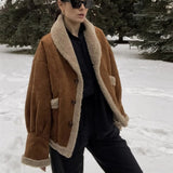 Vintage Lamb Fleece Jacket-Outfit