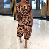Leopard Print Retro Short-sleeved Button Casual