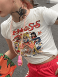 Anime Graphic Crop Top-Outfit
