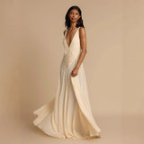Fongt Summer Women's Temperament Fashion Simple Hollow Splicing Lace Sling Color Dress