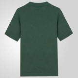 Fongt Men's Green Striped Short-Sleeved Polo Shirt Knitted Shirt Men