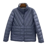 Double-Sided Double-Color Wear Winter Standing Collar Light Down Jacket Female Short Rubber White Duck Velvet Warm Coat Tide-Outfit
