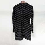 Fongt Star Celebrity Temperament Fashion New Hot Diamond Suit Collar Body And Hip Dress
