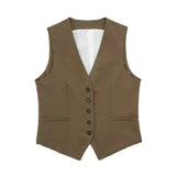 Fongt 2023 New Women's Linen Blend, Vest, Vest And Shorts Set-Outfit