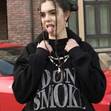 Gothic letters hot drilling hoodie new street fashion brand