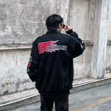 Coats Varsity Baseball Bomber Jacket Women Hip Hop Harajuku Bone Letter Patchwork Jackets Streetwear Men Unisex coat