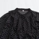Fongt 2025 New Women's Folding Decoration Wave Dot Printing Loose Shirt 8741232