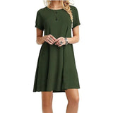 O-Neck Loose Solid Up