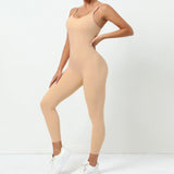 Fongt Tight And Breathable Yoga Exercise Jumpsuit With Wrinkled And Hip Integrated Quick-Drying Fitness Yoga Pants-Outfit