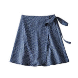 New Broken Flower Wrapped High Waist Half Skirt Summer Lace Skirt Printed Short Skirt-Outfit