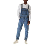Fongt New Summer Street Trendy Solid-Colored Strap Trousers With One-Body High-Rise Men's