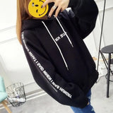 Letter Printed Thickened Loose